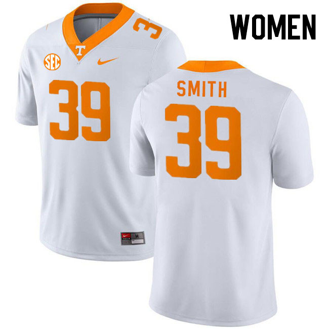Women #39 Jalen Smith Tennessee Volunteers College Football Jerseys Stitched Sale-White